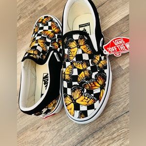 Butterflies Vans Customs Sz 5.5